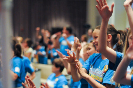 Crowd from International Spy Academy VBS in 2013